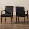 Baxton Studio Andrea Mid-Century Modern Dark Grey Upholstered Wooden Armchair, PK2 137-7365 - alternate 6
